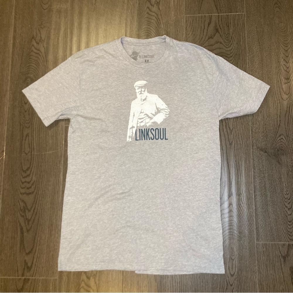 3 for$15 Linksoul Tempus Fugit Gray Graphic Crewneck Short Sleeve T Shirt Small